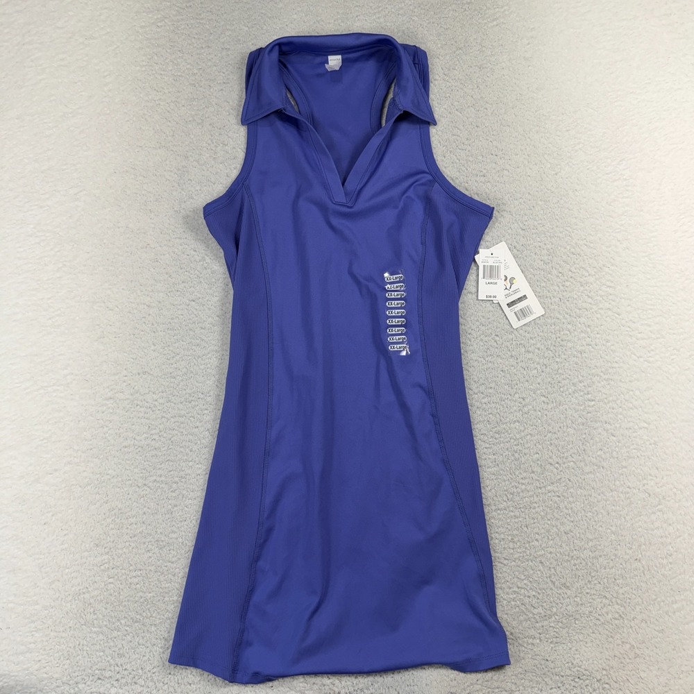 Marika Womens Large Purple Stretch Blend Sleeveless Dress NWT Pickleball Tennis